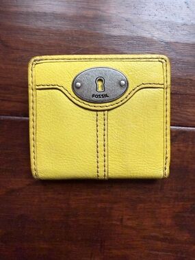 Fossil Yellow Leather Wallet